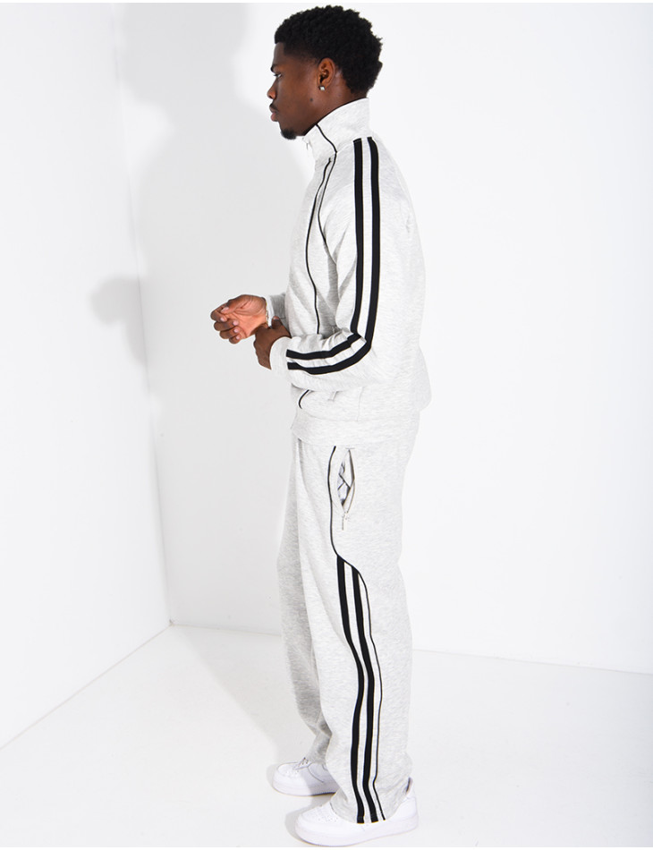 Ensemble de jogging à bandes pantalon et veste