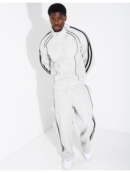 Ensemble de jogging à bandes pantalon et veste