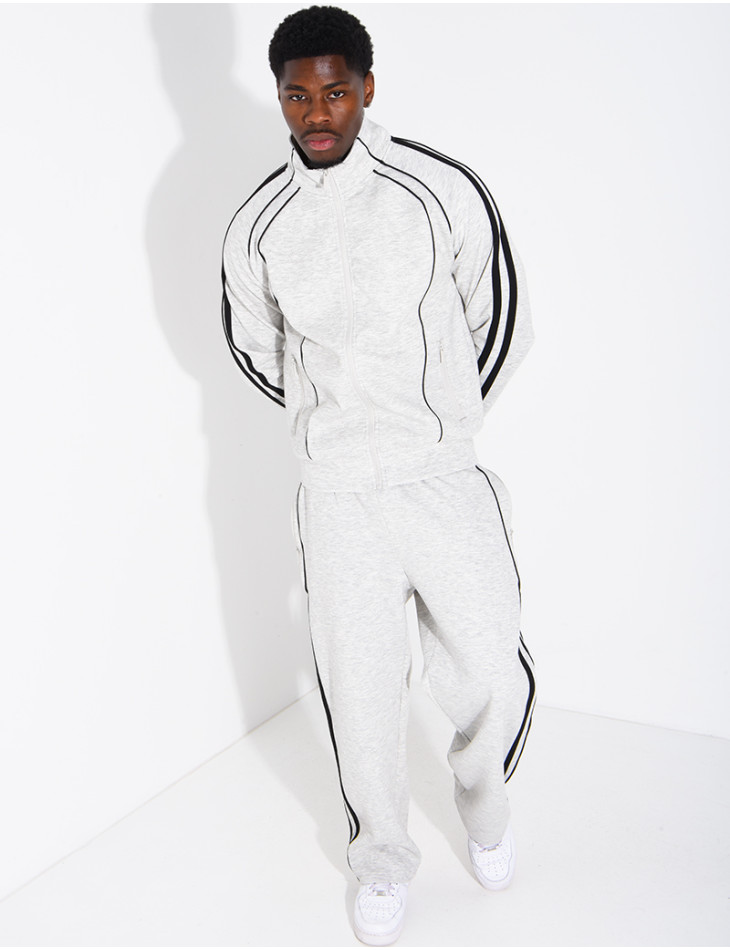 Ensemble de jogging à bandes pantalon et veste