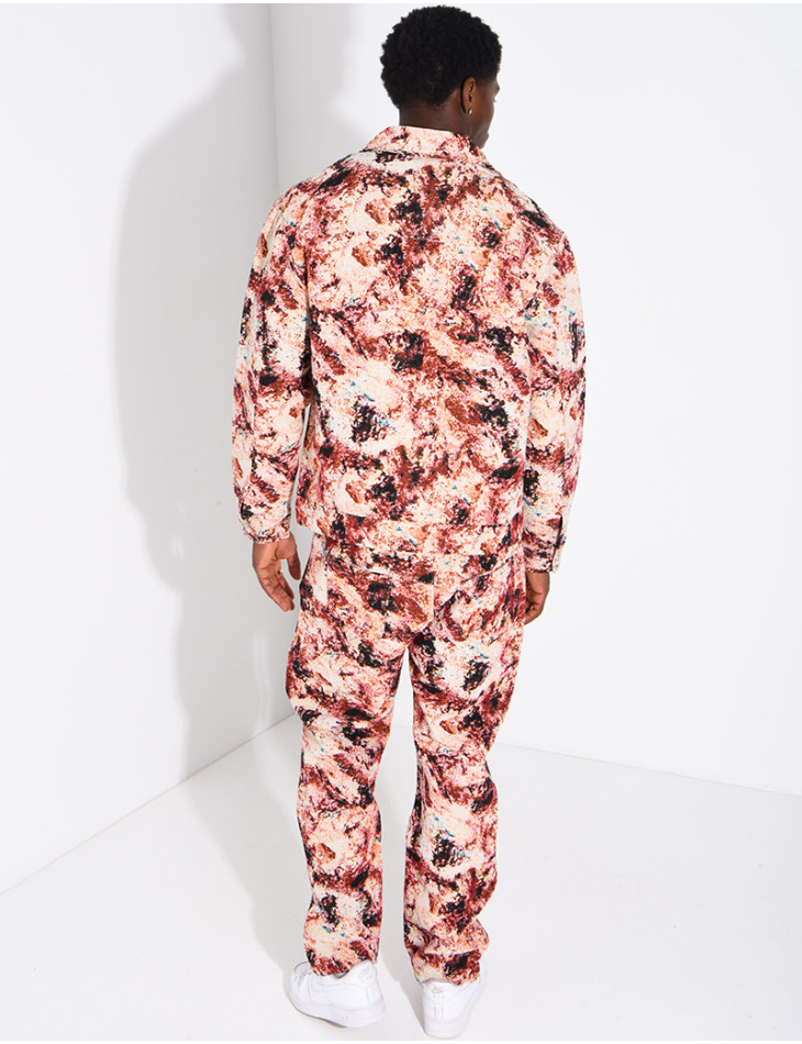 Ensemble pantalon et veste à motifs