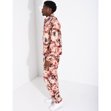 Ensemble pantalon et veste à motifs