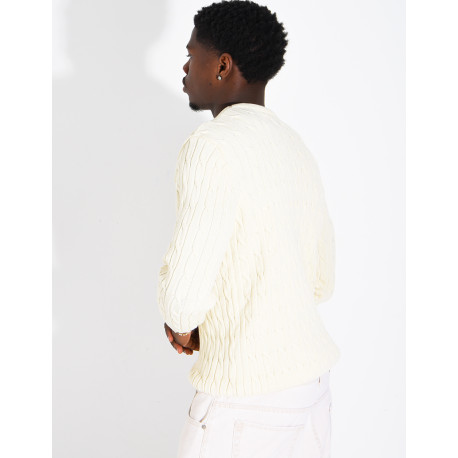 Pull en laine torsadée