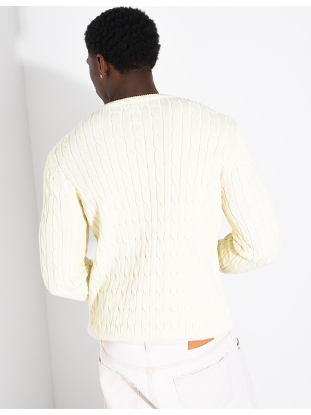 Pull en laine torsadée