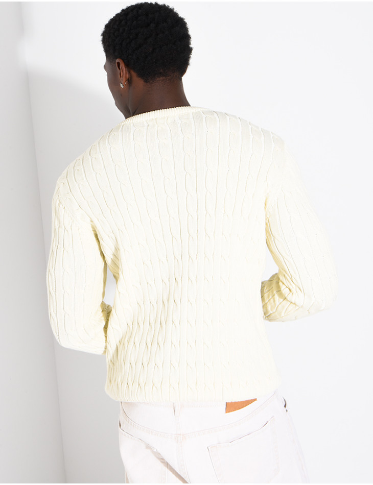 Pull en laine torsadée