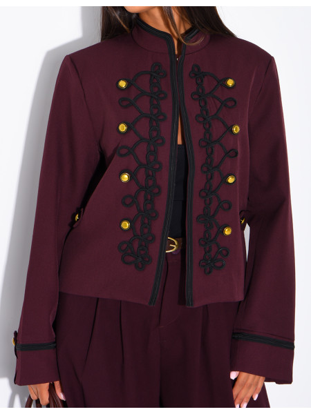 Jacke im Militärstil mit Offiziersknöpfen
