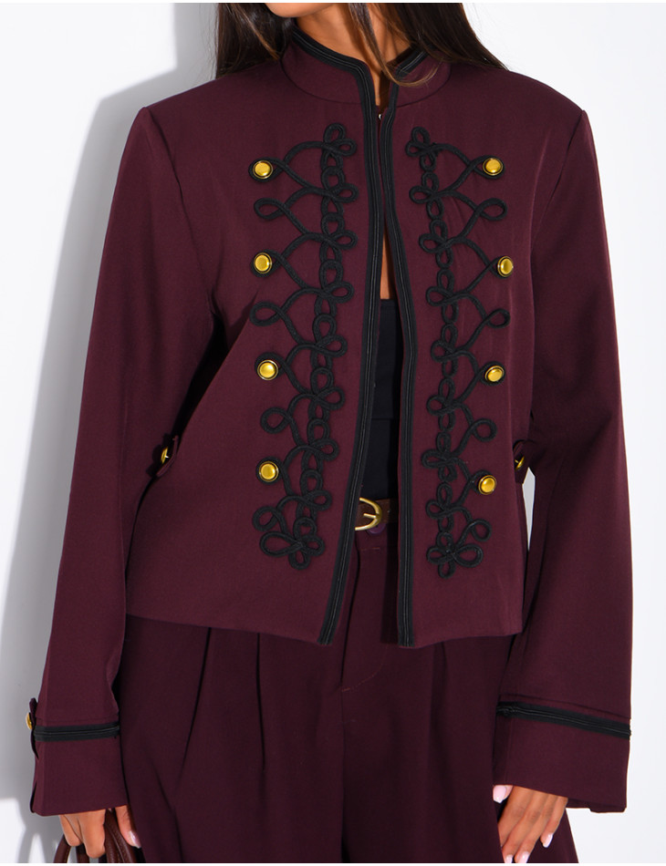 Jacke im Militärstil mit Offiziersknöpfen