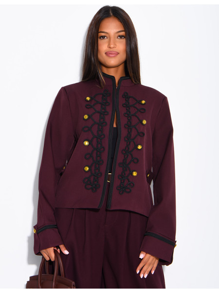 Jacke im Militärstil mit Offiziersknöpfen