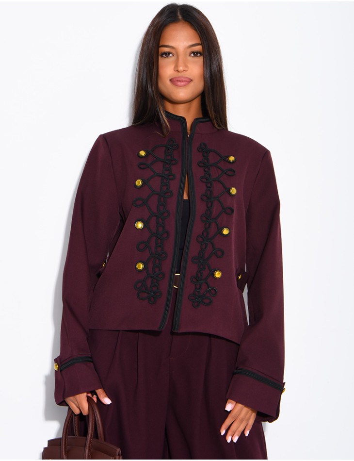 Jacke im Militärstil mit Offiziersknöpfen