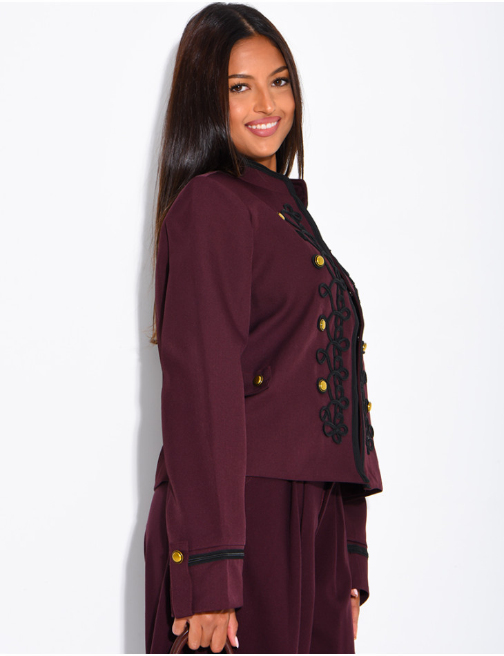 Jacke im Militärstil mit Offiziersknöpfen