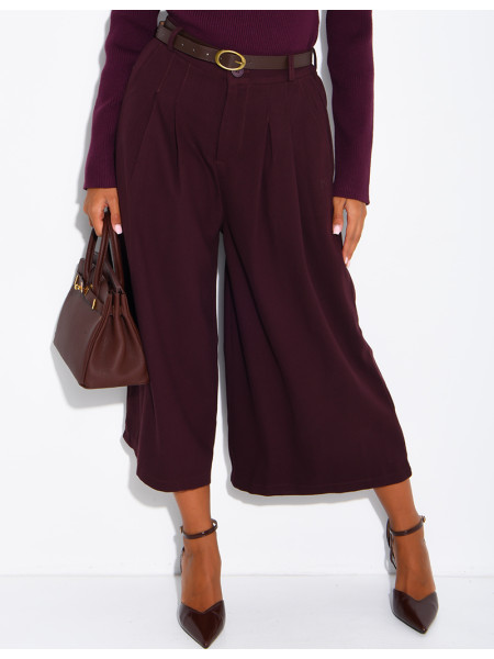 Lange Bermudashorts in Melange-Optik mit passendem Bund
