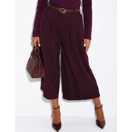 Lange Bermudashorts in Melange-Optik mit passendem Bund