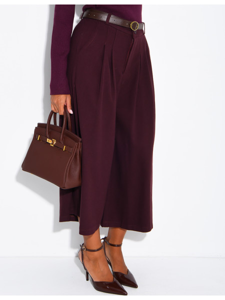 Lange Bermudashorts in Melange-Optik mit passendem Bund