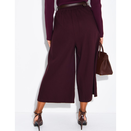 Lange Bermudashorts in Melange-Optik mit passendem Bund