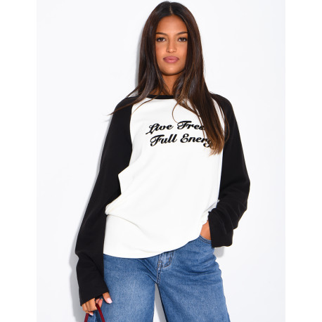 Dickes Langarmshirt mit Schriftzug