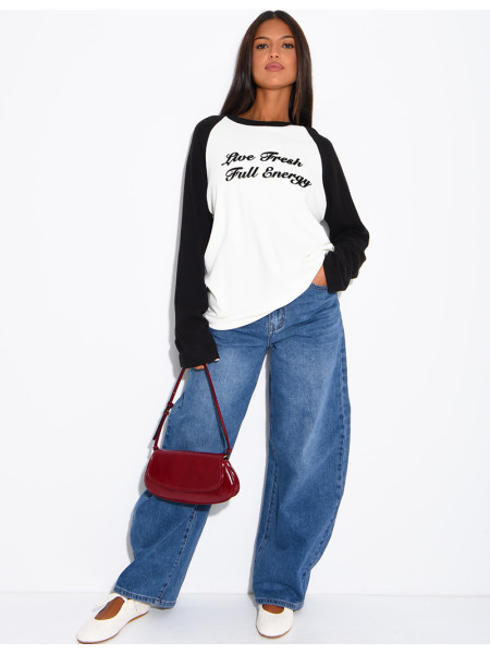Dickes Langarmshirt mit Schriftzug