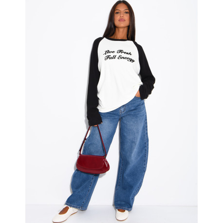Dickes Langarmshirt mit Schriftzug