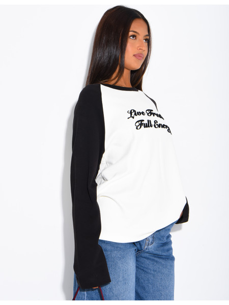 Dickes Langarmshirt mit Schriftzug