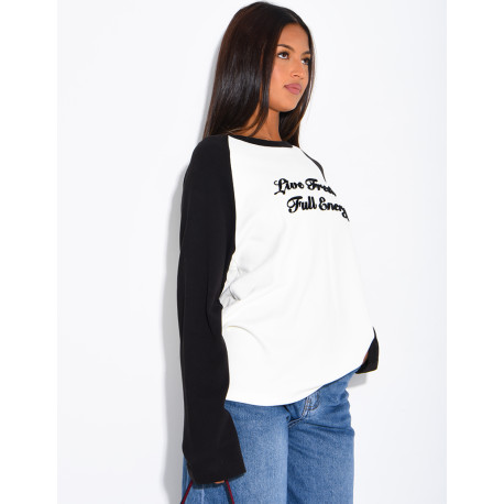 Dickes Langarmshirt mit Schriftzug