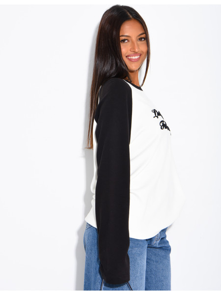 Dickes Langarmshirt mit Schriftzug