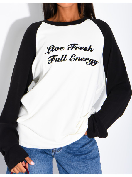 Dickes Langarmshirt mit Schriftzug