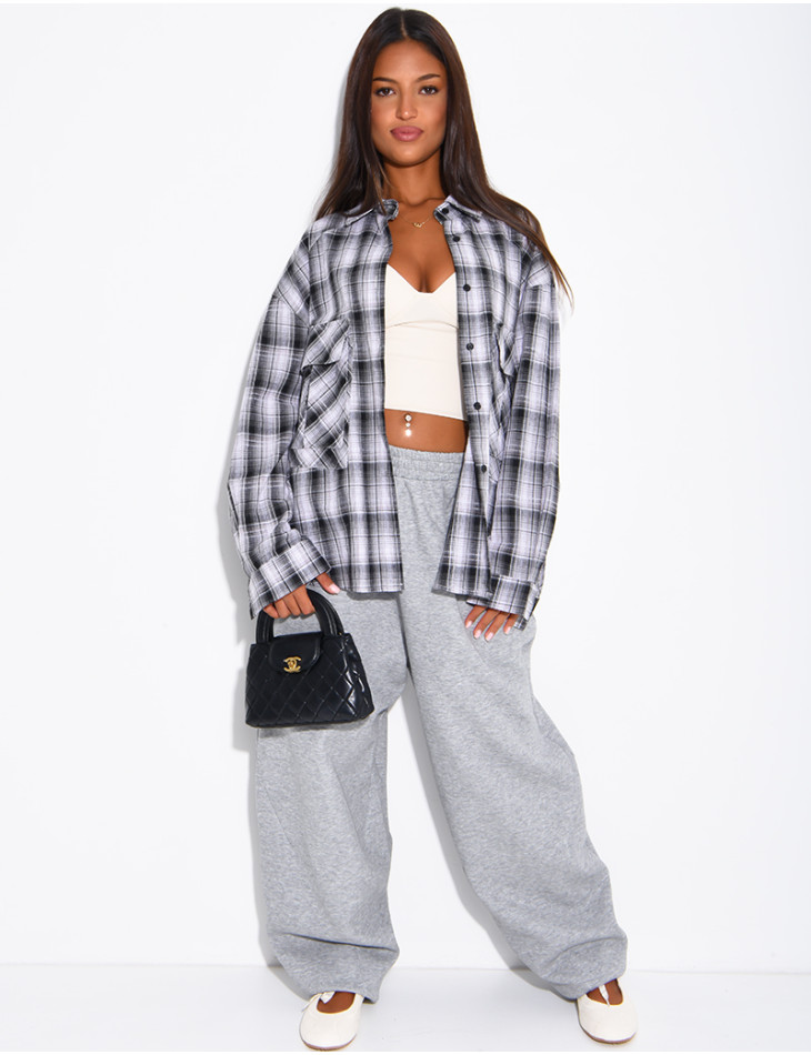 Oversized barrel-cut jogging trousers