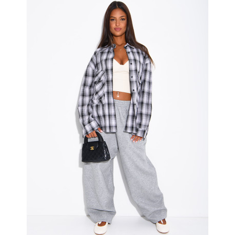 Oversized barrel-cut jogging trousers