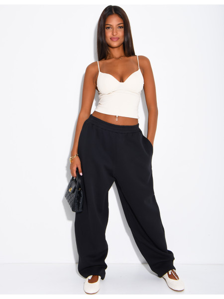 Oversized barrel-cut jogging trousers