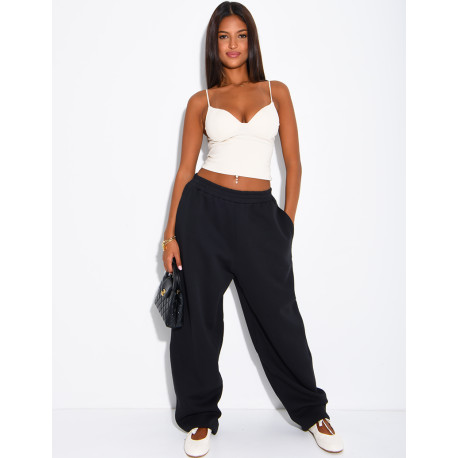 Oversized barrel-cut jogging trousers