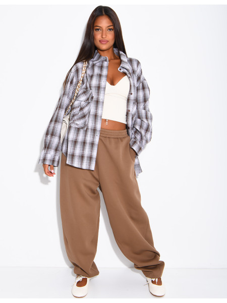 Oversized barrel-cut jogging trousers