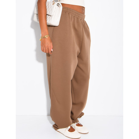 Oversized barrel-cut jogging trousers