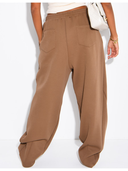 Oversized barrel-cut jogging trousers