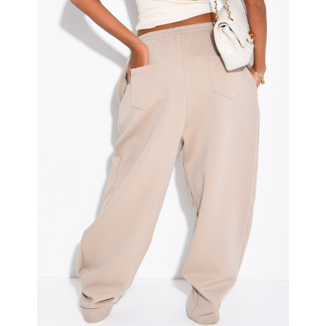 Oversized barrel-cut jogging trousers