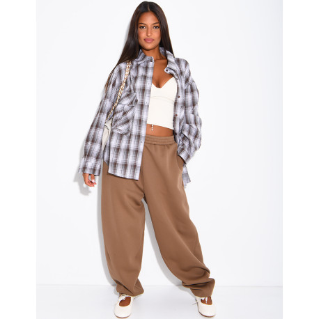 Chemise oversize à carreaux