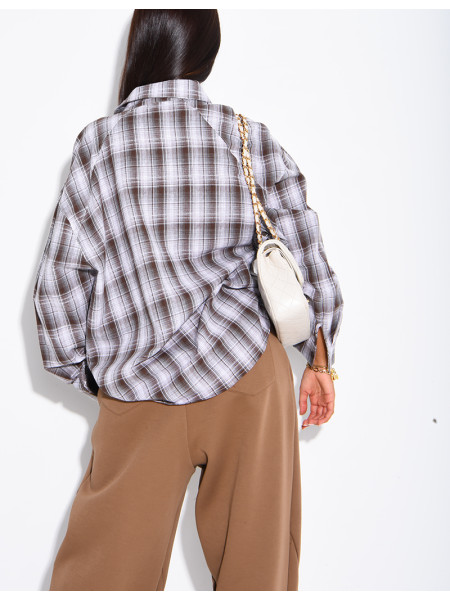 Chemise oversize à carreaux