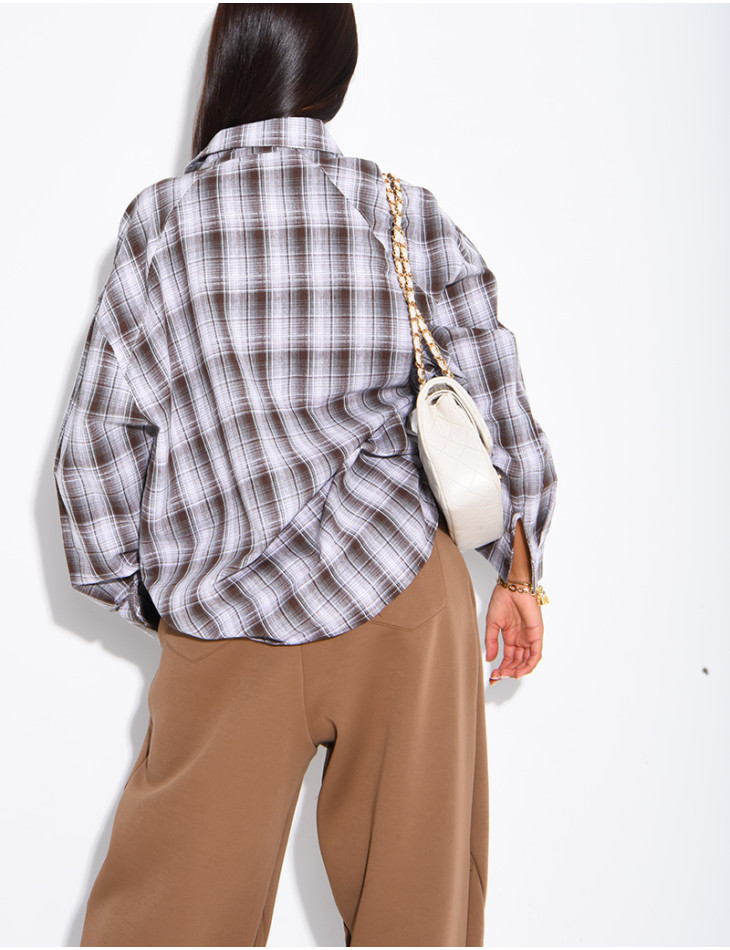 Chemise oversize à carreaux