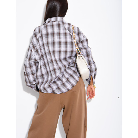 Chemise oversize à carreaux