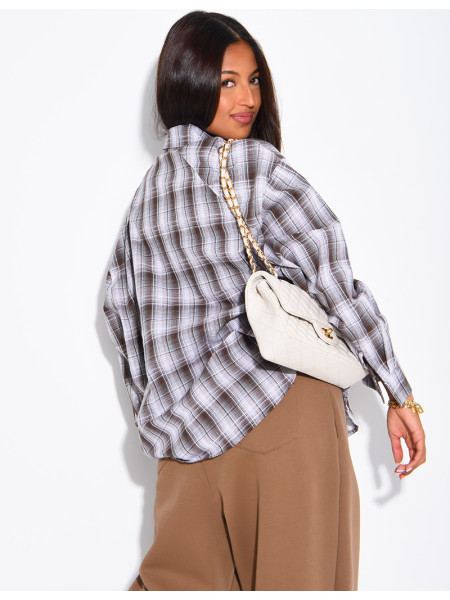 Chemise oversize à carreaux