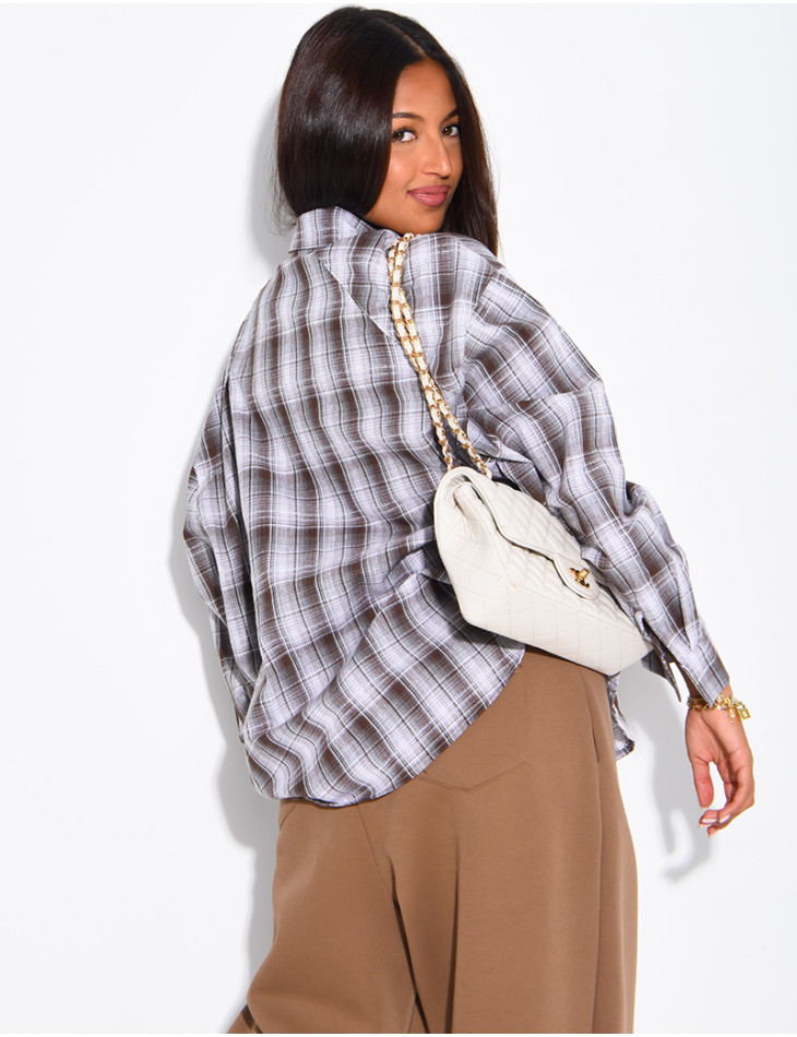 Chemise oversize à carreaux