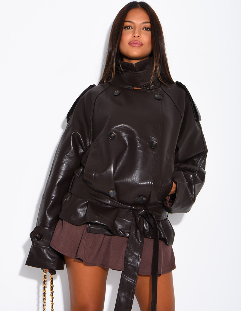 Kurzer Trenchcoat aus...