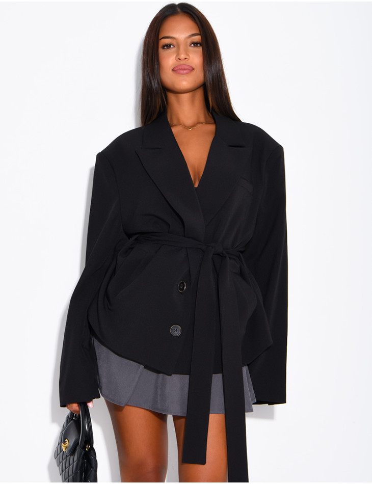 Blazer mit Gürtel