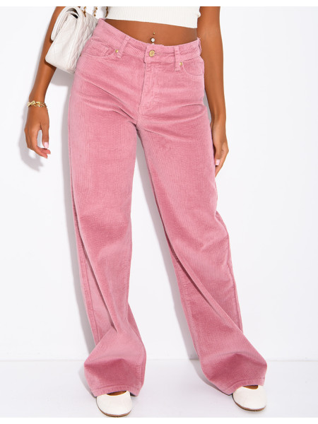 Jeans mit geradem Schnitt aus Cord