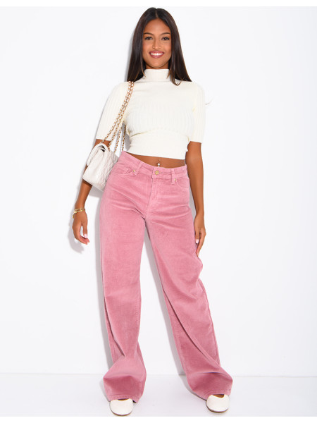 Jeans mit geradem Schnitt aus Cord