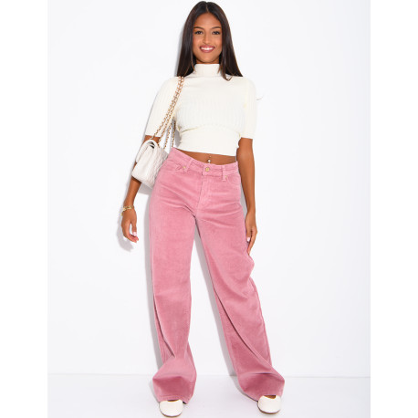 Jeans mit geradem Schnitt aus Cord