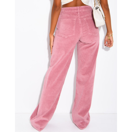 Jeans mit geradem Schnitt aus Cord