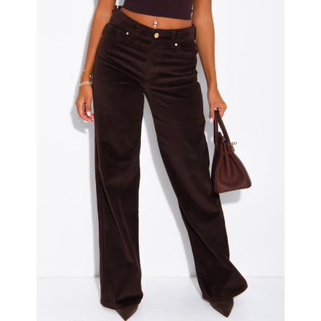 Jeans mit geradem Schnitt aus Cord