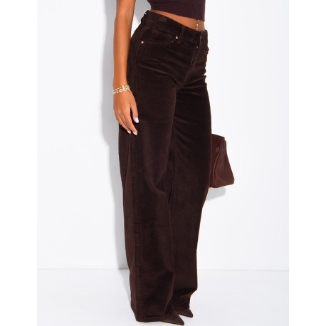 Jeans mit geradem Schnitt aus Cord