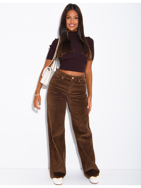 Straight-leg corduroy jeans