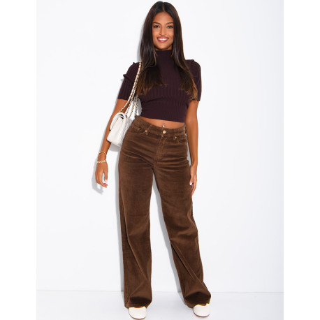 Straight-leg corduroy jeans