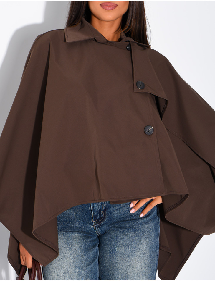 Wasserdichter Umhang im Trenchcoat-Stil