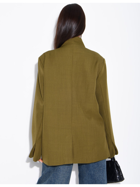 Blazer with Asian-style fasteners